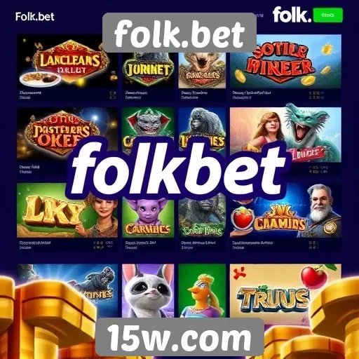 Diversidade de jogos oferecidos na plataforma folk.bet